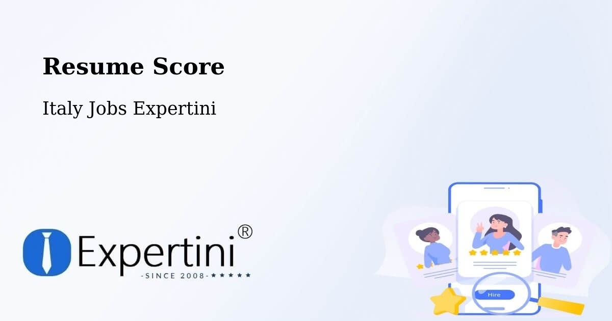 Resume Score - Italy Jobs Expertini
